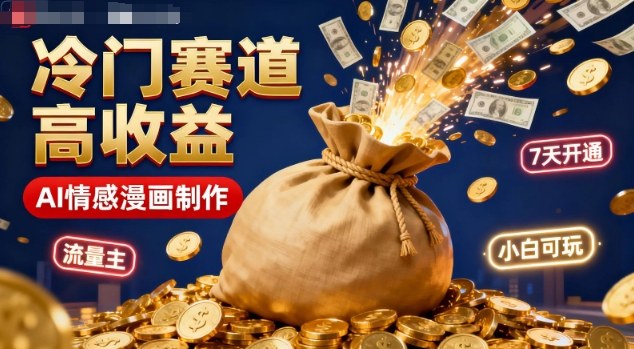 公众号冷门赛道,用AI做情感漫画,7天开通流量主,操作简单,小白可玩-水滴知识网