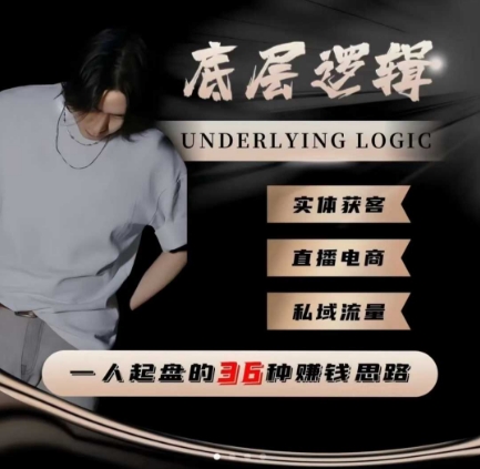 一个人起盘的底层逻辑,私域流量-直播电商-实体获客,一人起盘的36种賺钱思路-水滴知识网