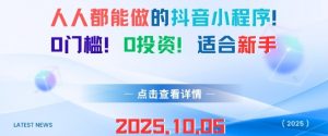 人人都能做的抖音小程序，0门槛0成本，适合新手-水滴知识网