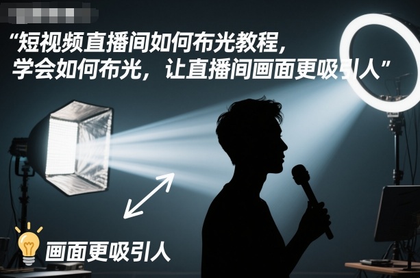 短视频直播间如何布光教程，学会如何布光，让直播间画面更吸引人-水滴知识网