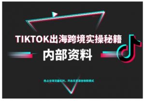 TikTok跨境电商0-1搭建运营,TK出海跨境实操秘籍(10月更新)-水滴知识网