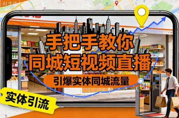 手把手教你同城短视频直播,引爆实体同城流量-水滴知识网