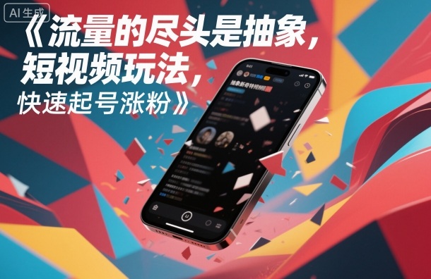 流量的尽头是抽象，抽象新奇特短视频玩法，快速起号涨粉-水滴知识网