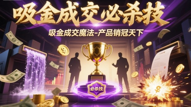 吸金成交必杀技,吸金成交魔法-产品销冠天下-水滴知识网