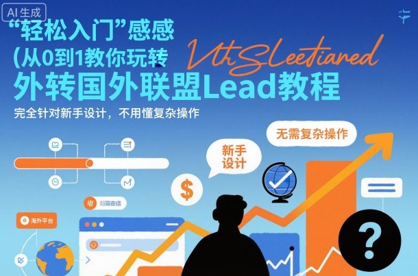 国外联盟賺美刀项目,从0到1教你玩转国外联盟Lead教程,纯新手可操作性100%-水滴知识网