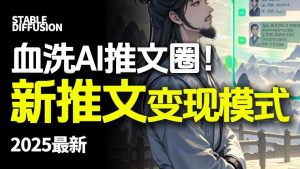 最新AI动态电影漫画小说推文,全流程实操教学,小白也能月入1W+-水滴知识网