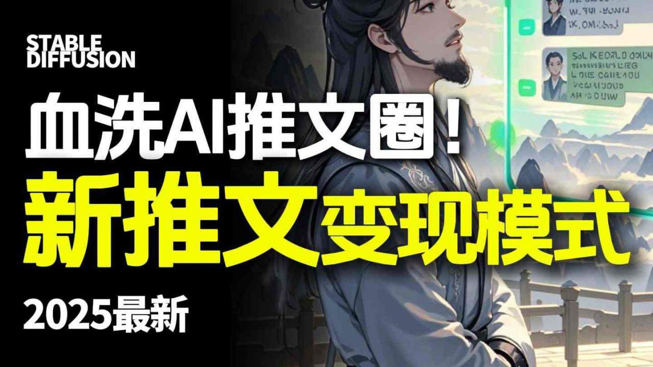 最新AI动态电影漫画小说推文,全流程实操教学,小白也能月入1W+-水滴知识网