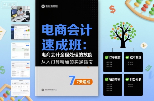 电商会计速成班,电商会计全程处理的技能-水滴知识网