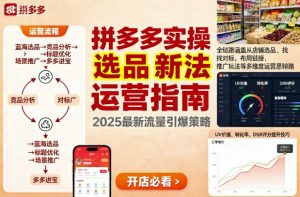 王校长9月12拼多多实操新玩法,全链路涵盖从店铺选品、找对标,布局链接,推广玩法等多维度运营思路(更新)-水滴知识网