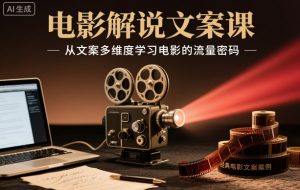 电影解说文案课,从文案多维度学习电影的流量密码-水滴知识网