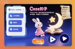 Coze扣子工作流一键生成童话皮克斯风格立体书视频，保姆级工作流搭建教程-水滴知识网