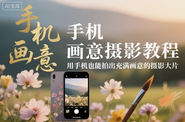 手机画意摄影教程,用手机也能拍出充满画意的摄影大片-水滴知识网