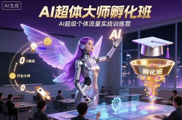 AI超体大师孵化班,AI超级个体流量实战训练营-水滴知识网