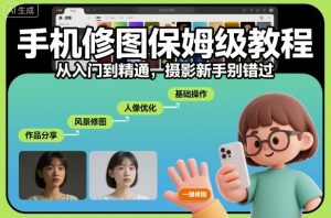 手机修图保姆级教程,从入门到精通,摄影新手别错过-水滴知识网