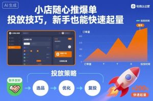 小店随心推爆单投放技巧,新手也能快速起量-水滴知识网