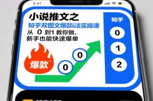 小说推文之知乎双图文爆款玩法实操课，从0到1教你做，新手也能快速爆单-水滴知识网