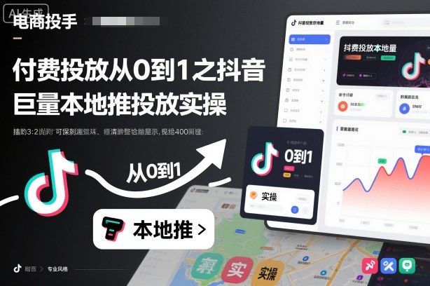付费投放从0到1之抖音巨量本地推投放实操-水滴知识网