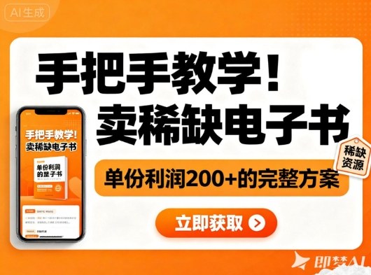 手把手教学!在小红书卖稀缺电子书,单份利润2张+的完整方案-水滴知识网