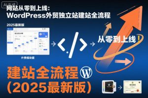 网站从零到上线:WordPress外贸独立站建站全流程(2025最新版)-水滴知识网