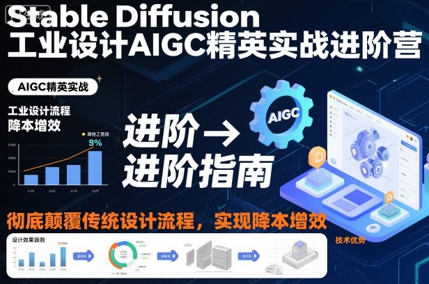 Stable Diffusion工业设计AIGC精英实战进阶营,彻底颠覆传统设计流程,实现降本增效-水滴知识网