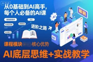 从0基础到AI高手,每个人必备的AI课,AI底层思维+实战教学-水滴知识网