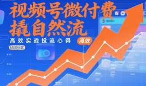 视频号微付费撬自然流，高效实战投流心得-水滴知识网