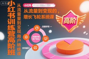 小红书训练营高阶班,从流量到变现的增长飞轮系统课-水滴知识网