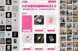 小红书虚拟矩阵玩法3.0,铺货铺笔记型打法,少款狂怼笔记型打法-水滴知识网