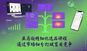 亚马逊精细化选品课程,通过市场细分打破盲目竞争-水滴知识网