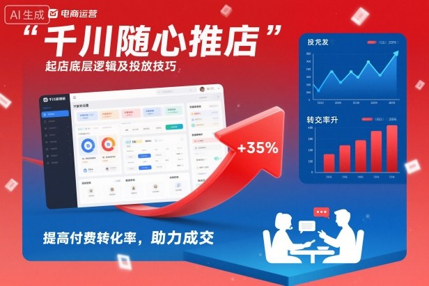 千川随心推起店底层逻辑及投放技巧,提高付费转化率,助力成交-水滴知识网