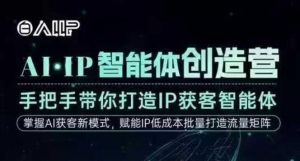 AI·IP智能体创造营,手把手带你打造IP获客智能体,高成交创始人IP课-水滴知识网
