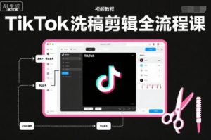 TikTok洗稿剪辑全流程课,PR洗稿剪辑全流程,TK洗稿运营课-水滴知识网