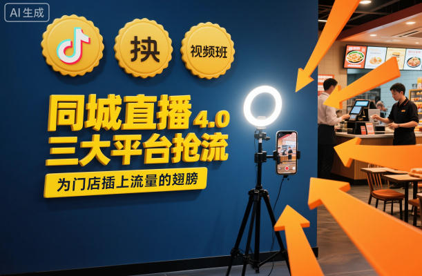 同城直播实操班4.0，三大平台抢流，为门店插上流量的翅膀-水滴知识网