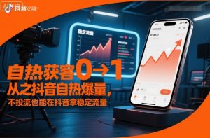 自热获客从0到1之抖音自热爆量,不投流也能在抖音拿稳定流量-水滴知识网