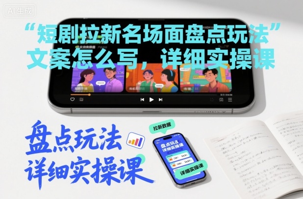 短剧拉新名场面盘点玩法文案怎么写，详细实操课-水滴知识网