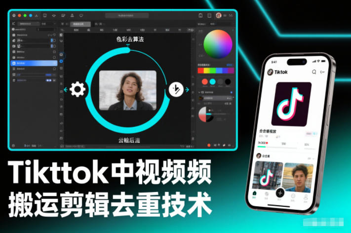 Tiktok中视频纯搬运剪辑去重技术，外来技术，自行测试-水滴知识网