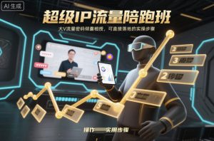 超级IP流量陪跑班，大V流量密码倾囊相授，可直接落地的实操步骤-水滴知识网