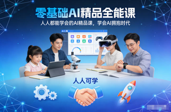 零基础AI精品全能课，人人都能学会的AI精品课，学会AI拥抱时代-水滴知识网