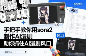 手把手教你用sora2制作AI漫剧,助你抓住AI漫剧风口-水滴知识网