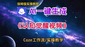 Coze扣子智能体工作流一键生成认知觉醒视频,保姆级搭建教学-水滴知识网
