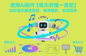 使用AI制作【每天听懂一首歌】动听音乐赛道视频，条条爆款，变现简单-水滴知识网