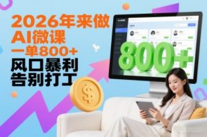 2026年来做AI微课,一单8张+,风口暴利,告别打工-水滴知识网