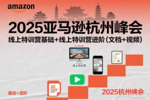 2025亚马逊杭州峰会,线上特训营基础+线上特训营进阶(文档+视频)-水滴知识网