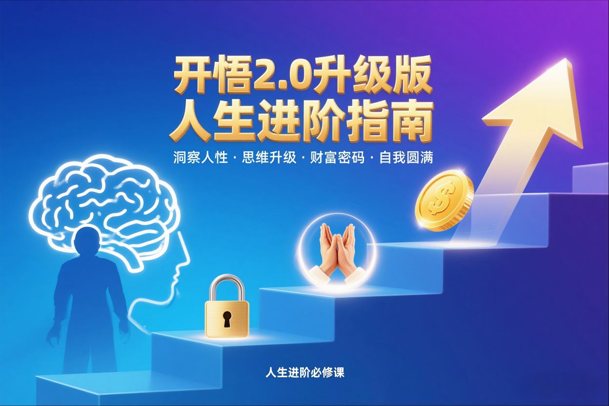 开悟2.0升级版人生进阶指南，洞察人性-思维升级-财富密码-自我圆满-水滴知识网
