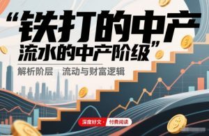 付费文章：铁打的中产，流水的中产阶级-水滴知识网
