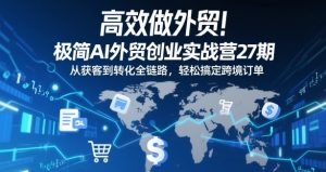 高效做外贸!极简AI外贸创业实战营27期,从获客到转化全链路,轻松搞定跨境订单-水滴知识网