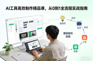 AI工具高效制作精品课,从0到1全流程实战指南-水滴知识网