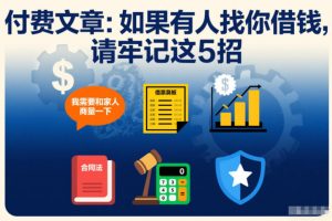 付费文章：如果有人找你借钱，请牢记这5招-水滴知识网