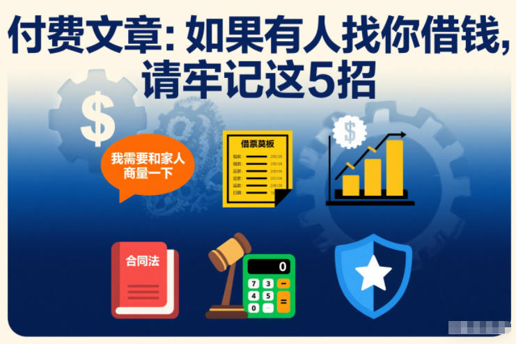 付费文章：如果有人找你借钱，请牢记这5招-水滴知识网