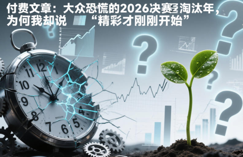 付费文章:大众恐慌的2026决赛淘汰年,为何我却说“精彩才刚刚开始”?-水滴知识网